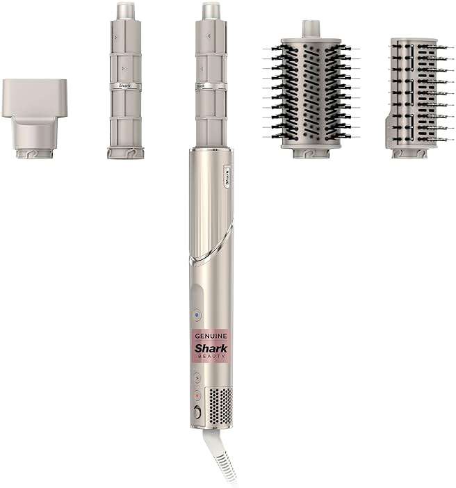 Shark FlexStyle | Air Multi-Styler & Drying System | Hair Dryer Brush for Blowouts with Coanda Auto- Wrap Curlers, Oval & Paddle Brush & Concentrator Attachment | Stone | HD430 - Image 1