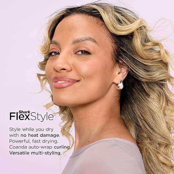 Shark FlexStyle | Air Multi-Styler & Drying System | Hair Dryer Brush for Blowouts with Coanda Auto- Wrap Curlers, Oval & Paddle Brush & Concentrator Attachment | Stone | HD430 - Image 3