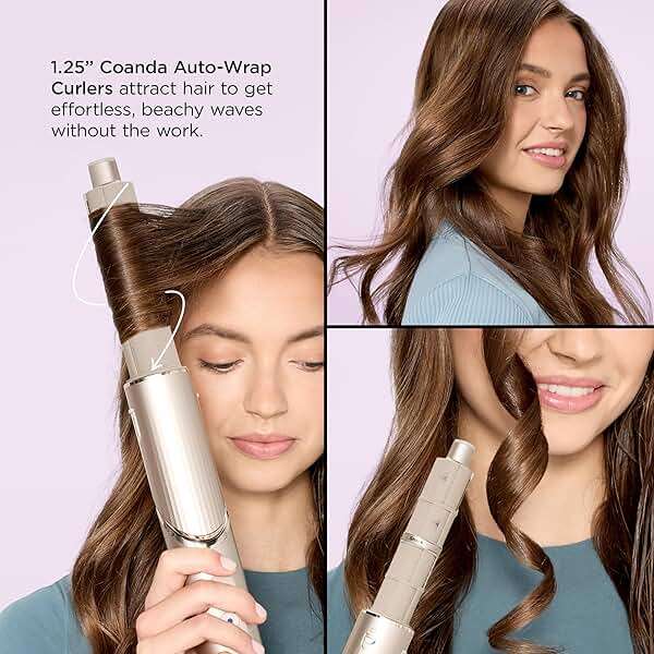 Shark FlexStyle | Air Multi-Styler & Drying System | Hair Dryer Brush for Blowouts with Coanda Auto- Wrap Curlers, Oval & Paddle Brush & Concentrator Attachment | Stone | HD430 - Image 10