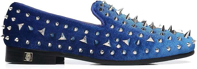 Erphpre Paul Men's Studded Loafers Spikes Rivets Luxury Dress Wedding Party Prom Shoes - Image 2