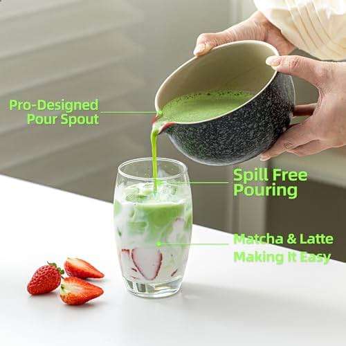 TEANAGOO Matcha Whisk Set Black,7 Pcs Matcha Set,Matcha Kit for Ceremony,Tradition Tea Set for Making Breakfast/Latte,Matcha Whisk Set with Bowl(Chawan)/Whisk and Holder,Gift for Family/Friend - Image 6