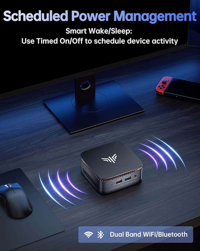 KAMRUI Pinova P1 Mini PC, AMD Ryzen 4300U Mini Computers (Beats N150/3500U, up to 3.7GHz), 16GB RAM 1TB M.2 SSD Micro Desktop PC Support Triple 4K Display| Dual WiFi | BT| Ethernet for Business Home - Image 9