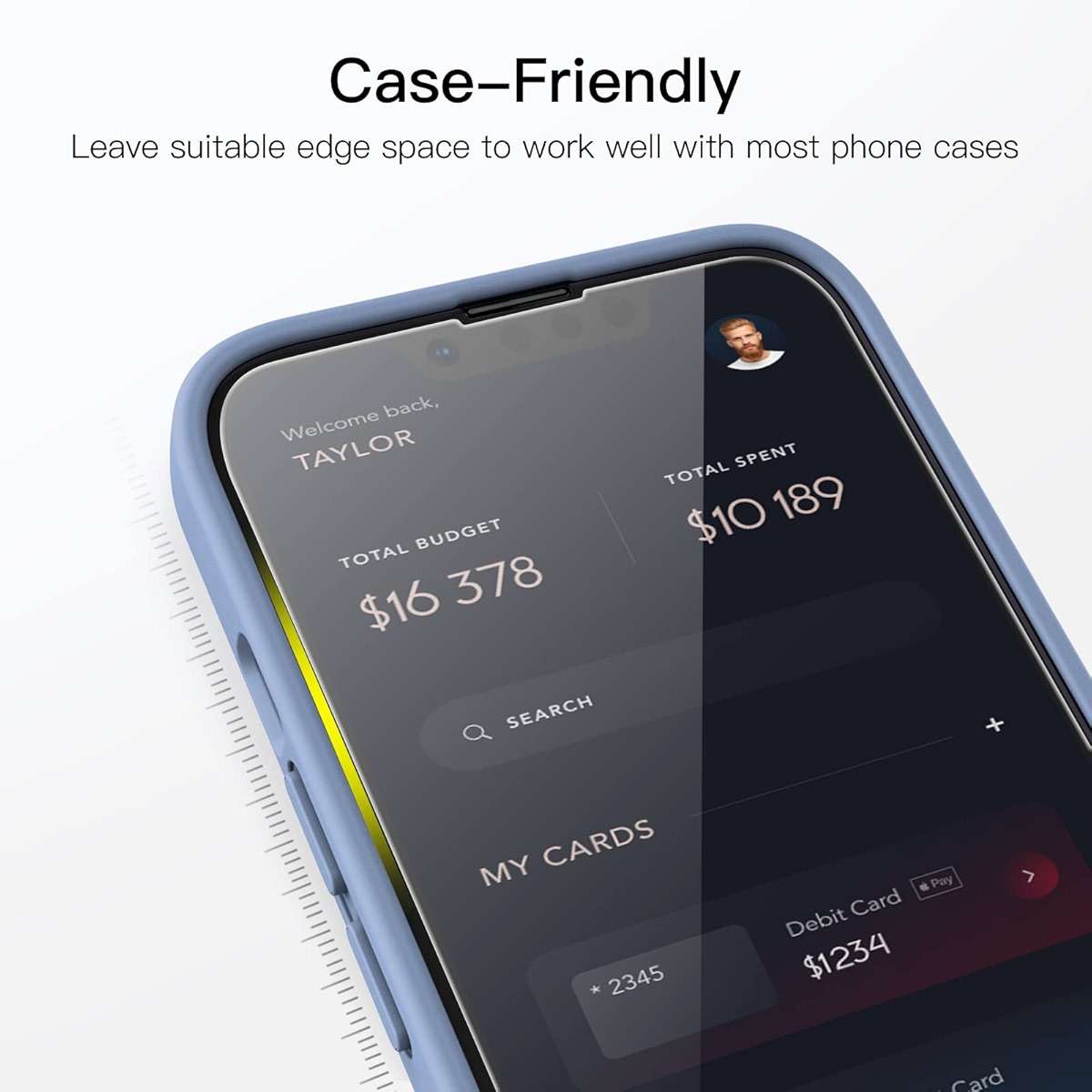 JETech Full Coverage Screen Protector for iPhone 17e (2026) / iPhone 16e / iPhone 14, 9H Tempered Glass Film Case-Friendly, HD Clear, 6.1-Inch Display, 3-Pack - Image 7