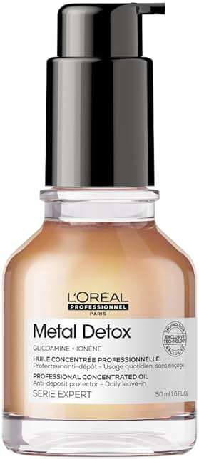 L'Oreal Professionnel Metal Detox Leave-In Oil - Detoxifies, Prevents Damage and Prolongs Hair Color With Shine - Image 1