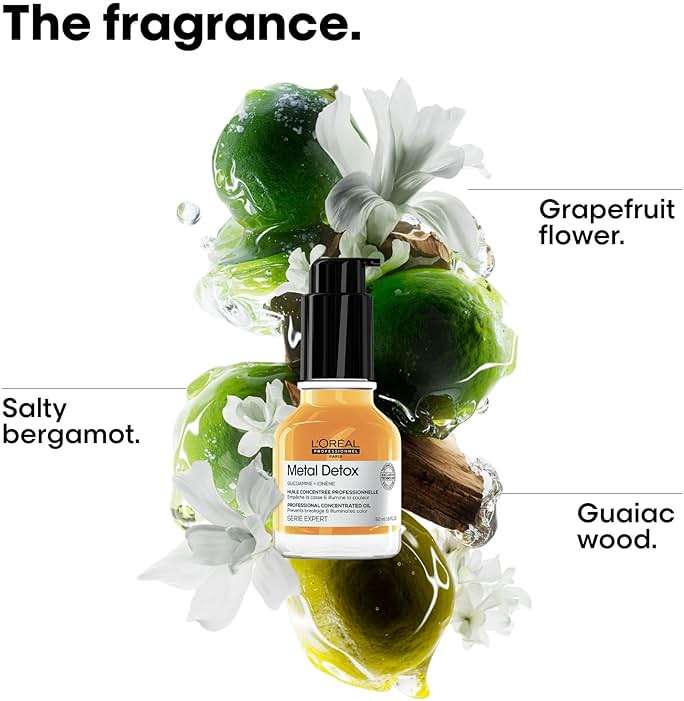L'Oreal Professionnel Metal Detox Leave-In Oil - Detoxifies, Prevents Damage and Prolongs Hair Color With Shine - Image 4