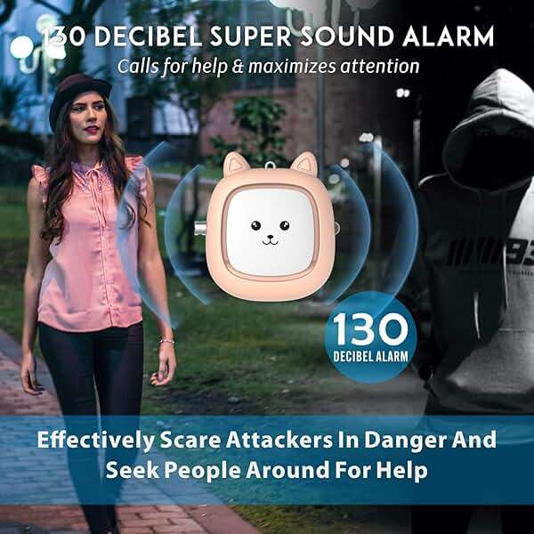 Personal Safety Alarm, VIGOROAD 2 Pack Loud 130dB Siren Emergency Panic Alarm with LED Light, Easy Pull Pin Keychain Self-Defense Security Alarm for Women, Seniors, Kids - Image 2