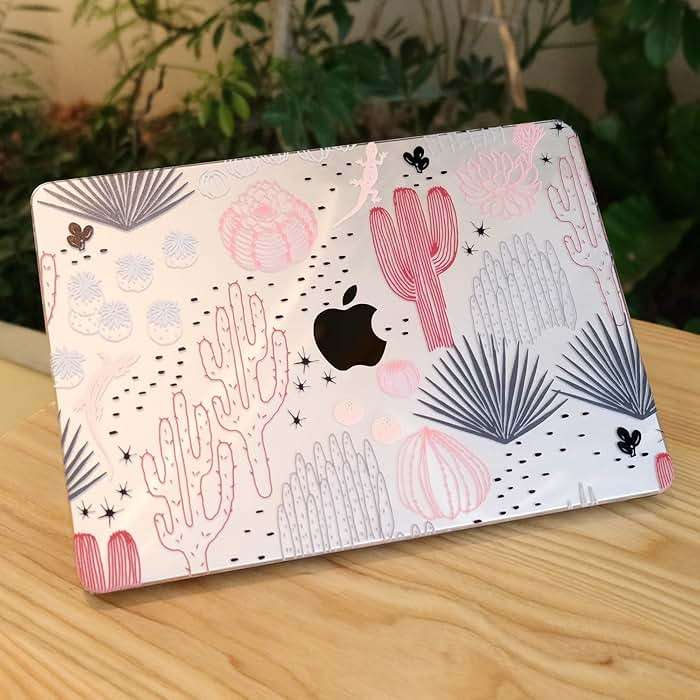 MEEgoodo for MacBook Air 13 inch Case 2021 2020 2019 2018 Released A2337 M1 A2179 A1932 with Touch ID, Plastic Hard Shell & Keyboard Cover Compatible with MacBook Air 13.3, Cacti - Image 5