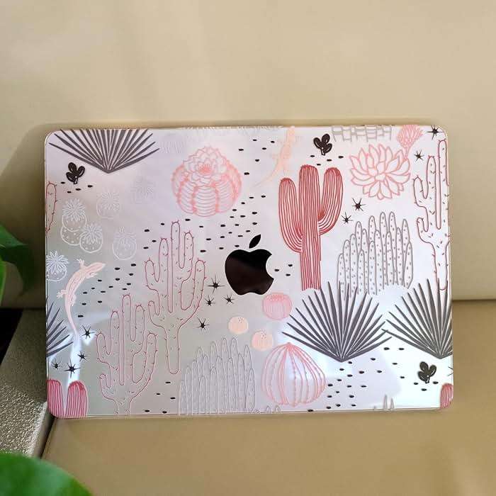 MEEgoodo for MacBook Air 13 inch Case 2021 2020 2019 2018 Released A2337 M1 A2179 A1932 with Touch ID, Plastic Hard Shell & Keyboard Cover Compatible with MacBook Air 13.3, Cacti - Image 8