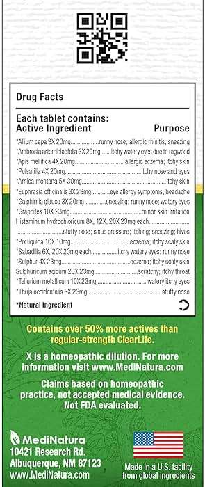 MediNatura ClearLife Outdoor & Indoor Allergy Support - Extra Strength - Long-Lasting - Daily-Use - Non-Drowsy - Travel-Friendly - 60 Count - Image 2