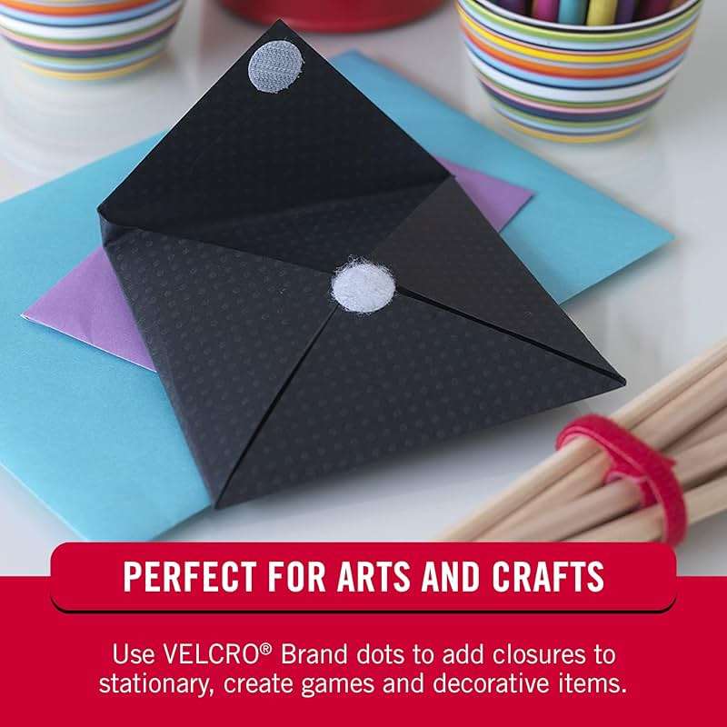 VELCRO Brand Dots with Adhesive | 250pk, White | Small 1/2 Inch Circles | Sticky Back Round Dots for Secure Mounting in Office, School or Home (VEL-30867-AMS) - Image 8