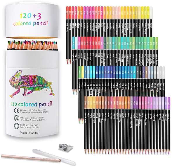 KALOUR Premium Colored Pencils,Set of 120 Colors,Artists Soft Core with Vibrant Color,Ideal for Drawing Sketching Shading,Coloring Pencils for Adults Beginners - Image 1