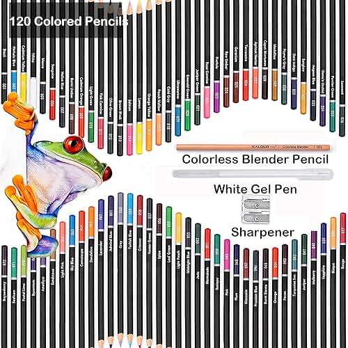 KALOUR Premium Colored Pencils,Set of 120 Colors,Artists Soft Core with Vibrant Color,Ideal for Drawing Sketching Shading,Coloring Pencils for Adults Beginners - Image 3