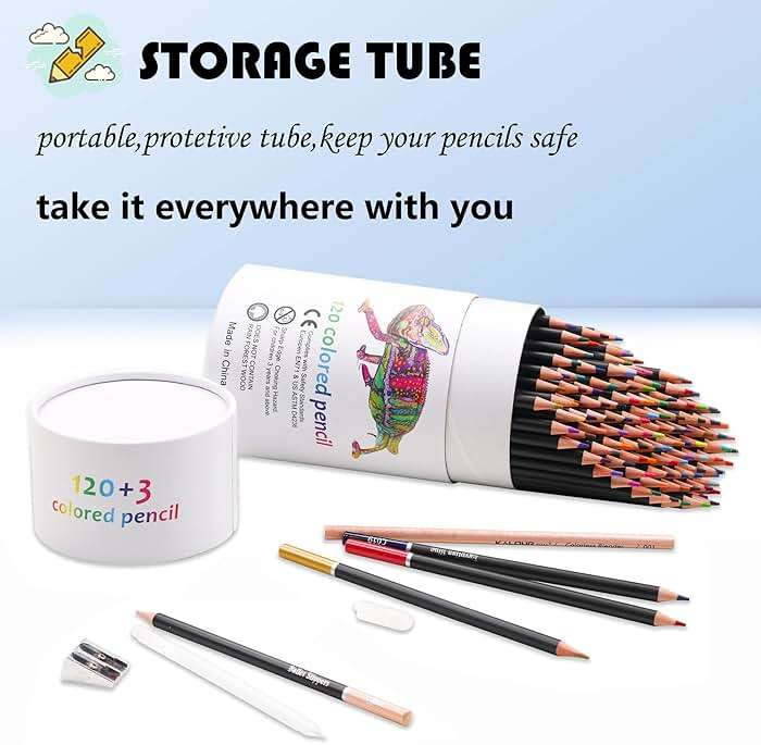 KALOUR Premium Colored Pencils,Set of 120 Colors,Artists Soft Core with Vibrant Color,Ideal for Drawing Sketching Shading,Coloring Pencils for Adults Beginners - Image 7
