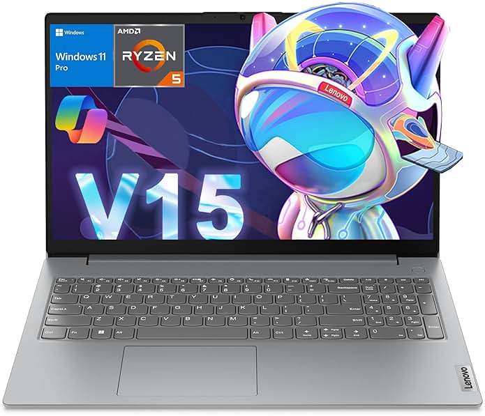 Lenovo Laptop Computer for Home, Student, Business (15.6" FHD, AMD Ryzen 5 7520U (> Intel i5-1235U), 8GB RAM, 512GB SSD), Numeric Keypad, Webcam w/Shutter, Ethernet, Wi-Fi 6, Win 11 Pro w/AI Copilot - Image 1