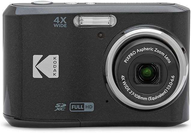 Kodak PIXPRO FZ45 Digital Camera, 16MP Point & Shoot with 4X Optical Zoom, 27mm Wide Angle, 2.7 Inch LCD, 1080p Video, Black - Image 1