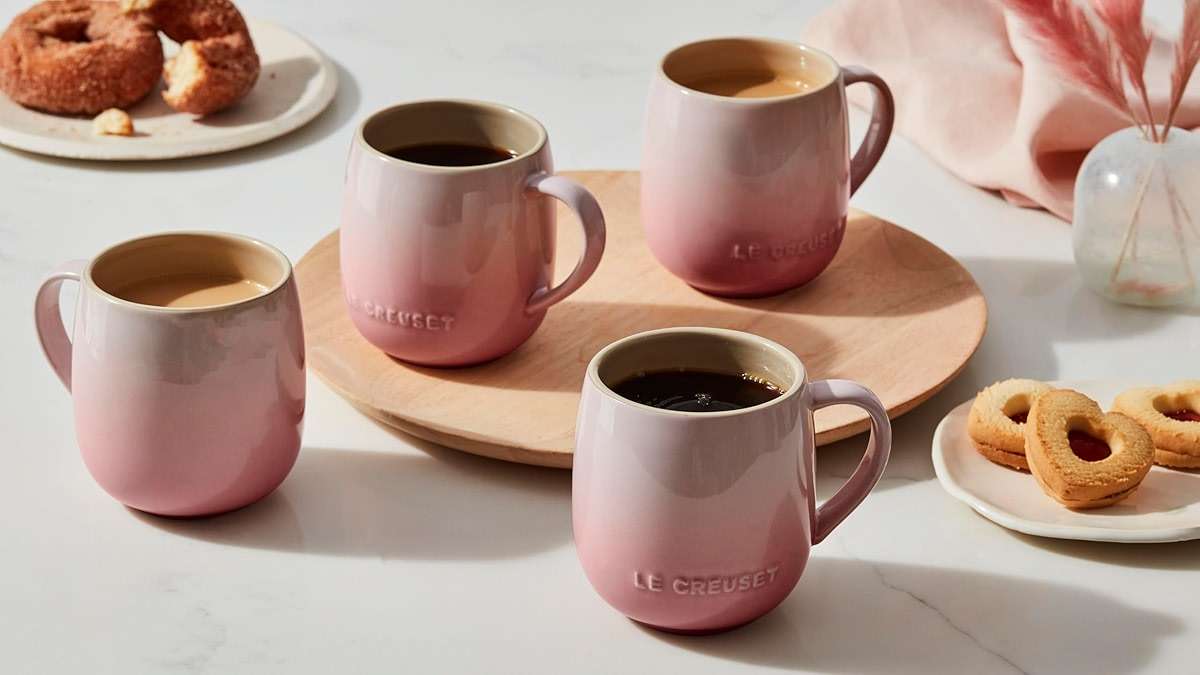 Le Creuset Stoneware Set of 4 Heritage Mugs, 13 oz. each, Artichaut - Image 2
