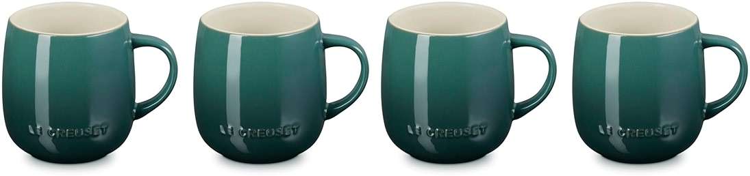 Le Creuset Stoneware Set of 4 Heritage Mugs, 13 oz. each, Artichaut - Image 3