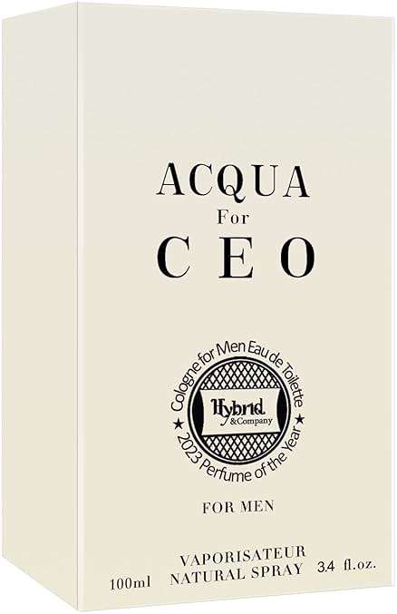 Hybrid & Company Acqua for Ceo Men’s Classic Scent Spray Eau De Perfume Toilette 100 ML - Image 4