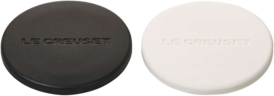 Le Creuset Set of 2 Mill Caps, Black and White - Image 1