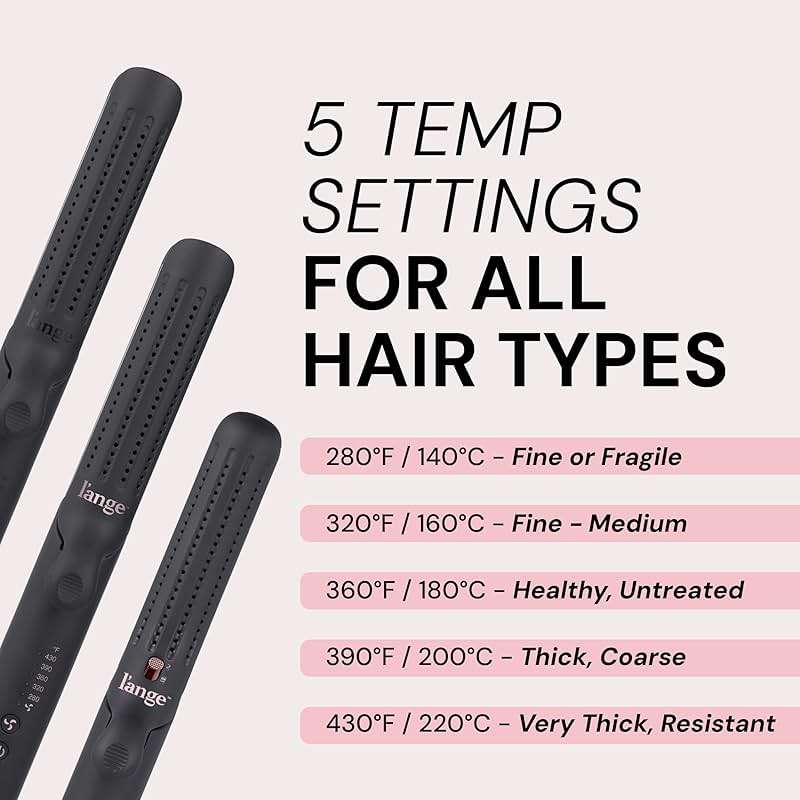 L'ANGE HAIR Le Duo Standard 360° Airflow 2 in 1 Straightener and Curler | 1 Inch Curling Wand & Titanium Flat Iron with 3.5" Plates | Hair Straightener & Curler for Short to Medium Hair (Black) - Image 3