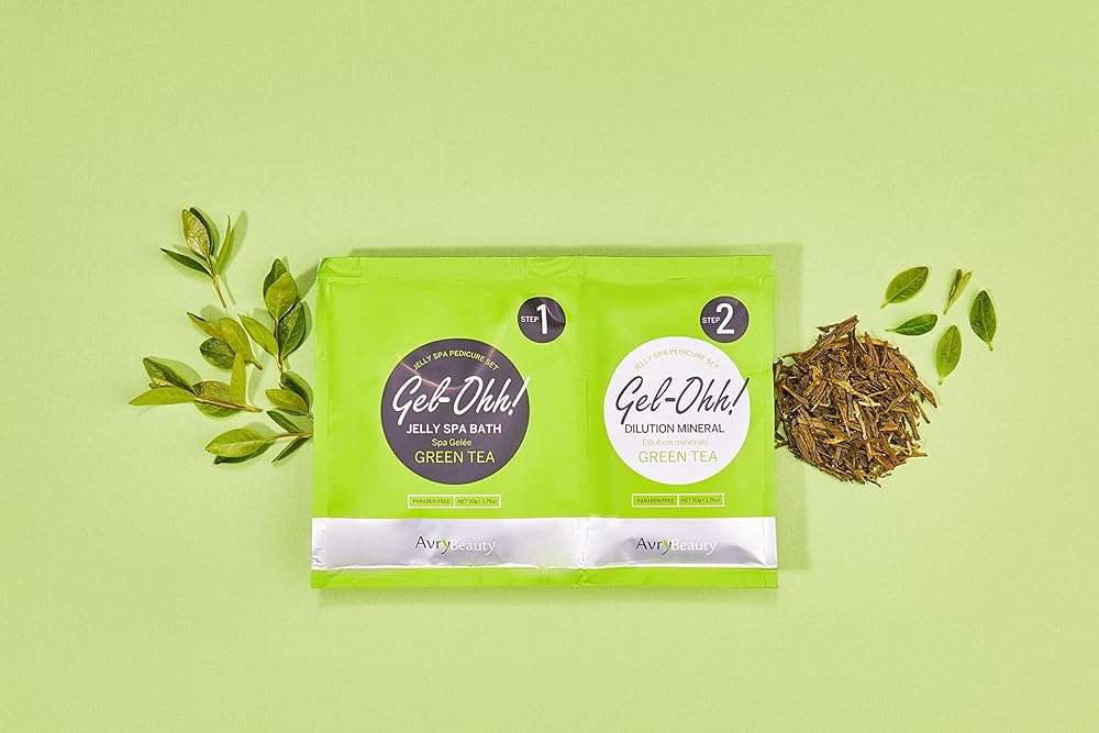 AVRYBEAUTY Gel-Ohh Jelly Spa Bath 3 pack, Green Tea Infused, Green Tea Scented, Pedicure, Salon Services, Jelly Pedicure, Pedi, Heat & Aroma Therapy - Image 2