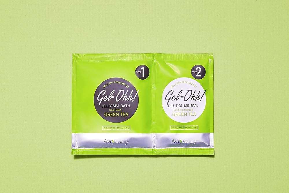 AVRYBEAUTY Gel-Ohh Jelly Spa Bath 3 pack, Green Tea Infused, Green Tea Scented, Pedicure, Salon Services, Jelly Pedicure, Pedi, Heat & Aroma Therapy - Image 3