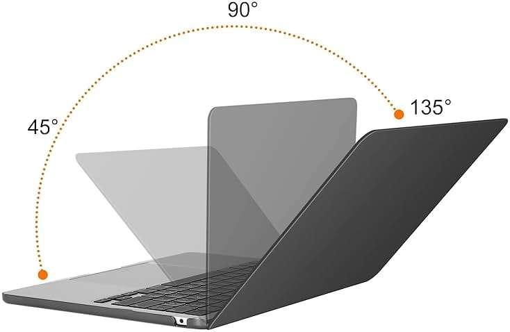 MOSISO Compatible with MacBook Air 13 inch Case M5 2026 M4 2025 M3 M2 2024-2022 A3449 A3240 A3113 A2681, Hard Shell&Keyboard Cover&Screen Film&Type C for MacBook Air 13.6 inch Case, Slate Gray - Image 4