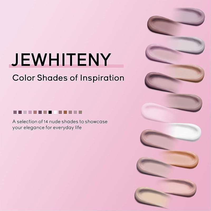 JEWHITENY Poly Extension Gel Nail Kit 14 PCS Poly Gel Kit with Slip Solution and Mini Lamp Nail Art Design Beginner - Image 3