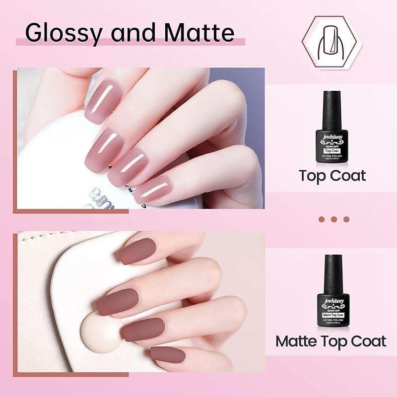 JEWHITENY Poly Extension Gel Nail Kit 14 PCS Poly Gel Kit with Slip Solution and Mini Lamp Nail Art Design Beginner - Image 5