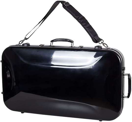 Crossrock Fiberglass Double Case with TSA Lock for Two Concert/Tenor Ukuleles-Black (CRF2020DTUBK) - Image 3