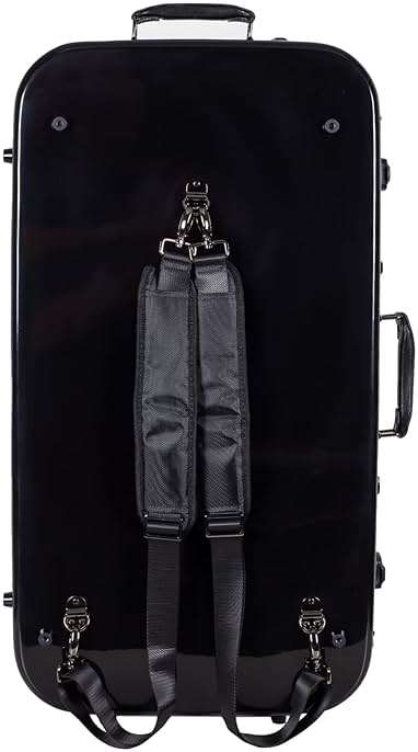 Crossrock Fiberglass Double Case with TSA Lock for Two Concert/Tenor Ukuleles-Black (CRF2020DTUBK) - Image 4