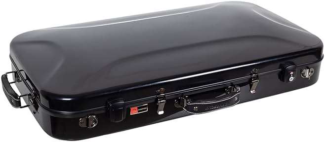 Crossrock Fiberglass Double Case with TSA Lock for Two Concert/Tenor Ukuleles-Black (CRF2020DTUBK) - Image 5