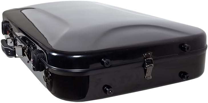 Crossrock Fiberglass Double Case with TSA Lock for Two Concert/Tenor Ukuleles-Black (CRF2020DTUBK) - Image 6