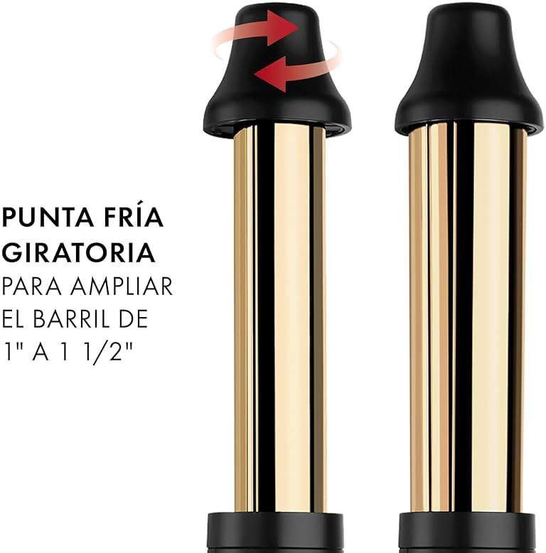 Hot Tools Pro Artist 24K Gold 2 in 1 Curling Wand, 1-1 ½” | Multiple Styles with One Tool - Image 2