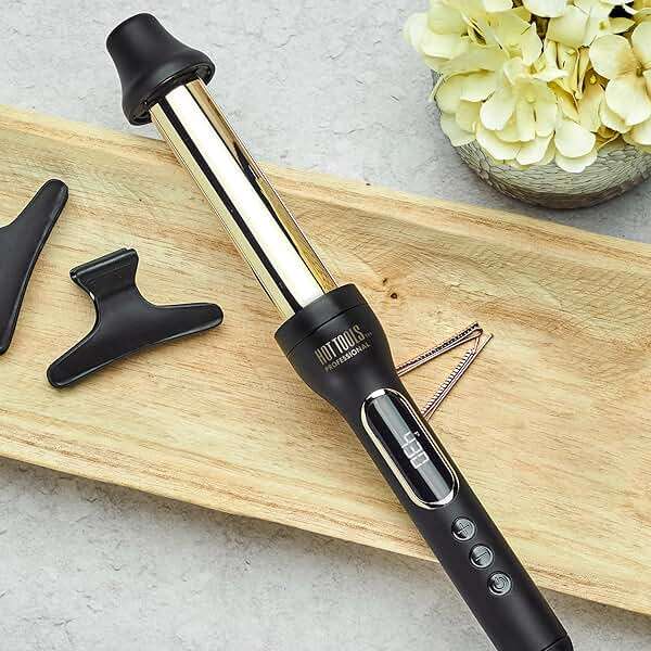 Hot Tools Pro Artist 24K Gold 2 in 1 Curling Wand, 1-1 ½” | Multiple Styles with One Tool - Image 5