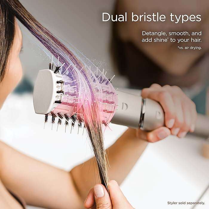 Shark XSKHD4PBA FlexStyle Paddle Brush, Attachment for FlexStyle Blow Dryers, Hair Drying & Styling Tool, Hot Air Brush Straightening for Straight, Wavy, Curly, and Coily Hair, Stone - Image 2