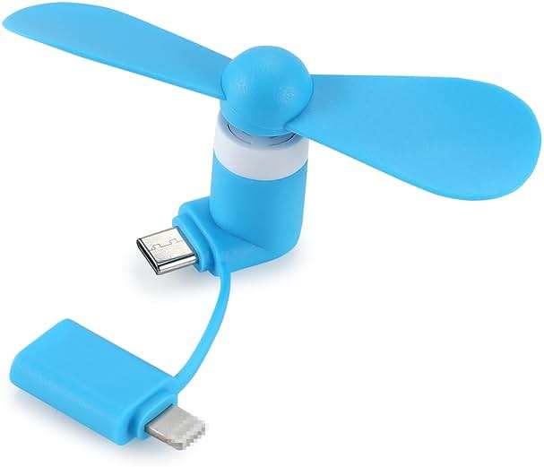 DNTESR Mini Cell Phone Fan 2-in-1 Fan Compatible for iPhone, iPad, Android Smartphone,Tablet - Colorful and Powerful- Cell Phone Summer Accessories (6-Pack) - Image 2