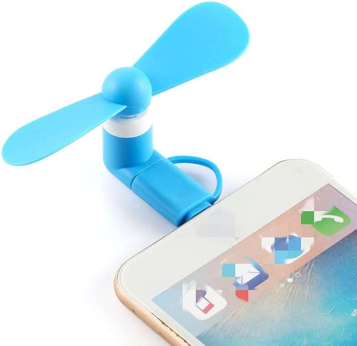 DNTESR Mini Cell Phone Fan 2-in-1 Fan Compatible for iPhone, iPad, Android Smartphone,Tablet - Colorful and Powerful- Cell Phone Summer Accessories (6-Pack) - Image 5
