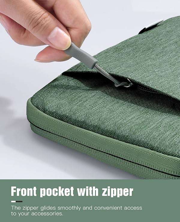 TiMOVO 6-7 Inch Sleeve Case for eReader Book Paperwhite/Colorsoft Signature Edition, Protective Sleeve Cover Pouch Bag Carrying Case for E-Reader/Oasis & Kobo Devices, Bodhi Green - Image 2