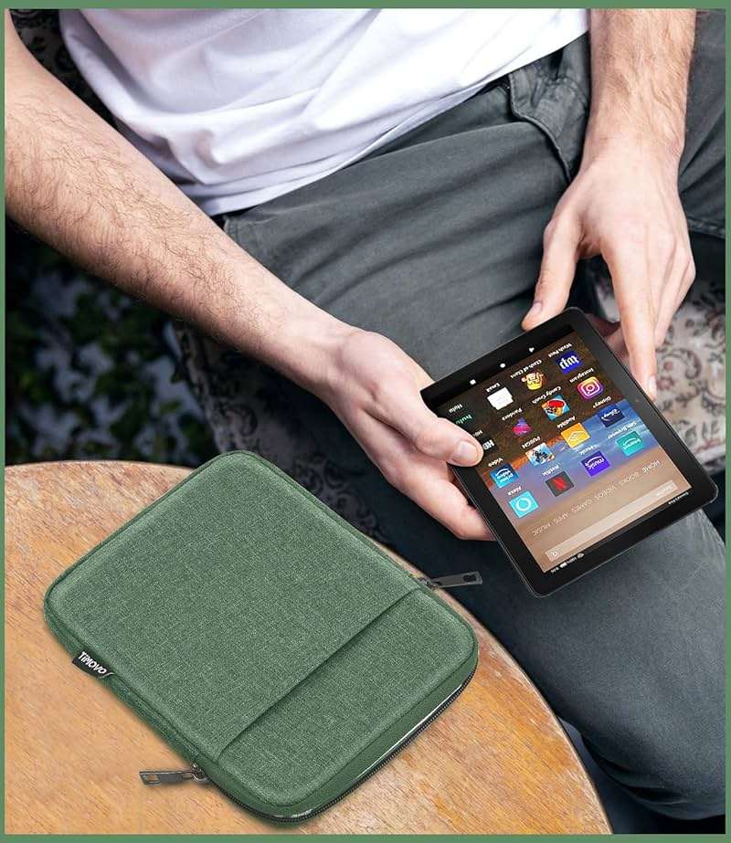 TiMOVO 6-7 Inch Sleeve Case for eReader Book Paperwhite/Colorsoft Signature Edition, Protective Sleeve Cover Pouch Bag Carrying Case for E-Reader/Oasis & Kobo Devices, Bodhi Green - Image 6