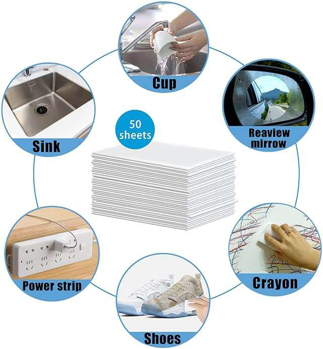 50 Pack Magic Sponge Eraser Sheets | Thin Nano Pads | Multi-Surface - Image 6