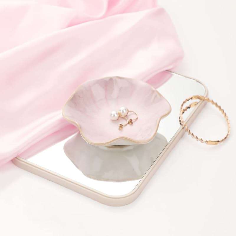 Binoster Ceramic Leaf Jewelry Dish, Pink Key Tray, Modern Jewelry Holder, Small Ring Dish, Trinket Tray, Nightstand Decor Room Decor - Image 4