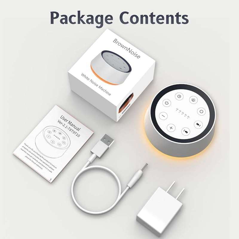 Brown Noise Sound Machine with 30 Soothing Sounds 12 Colors Night Light White Noise Machine for Adults Baby Kids Sleep Machines Memory Function 36 Volume Levels 5 Timers for Home Office Travel - Image 7