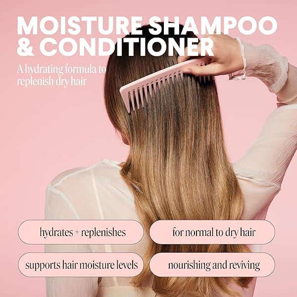 MONDAY HAIRCARE Moisture Shampoo + Conditioner Set for Dry, Coarse, Stressed, Frizzy Hair, Made with Coconut Oil, Rice Protein, Shea Butter and Vitamin E, All Natural, 12 fl oz (Pack of 2) - Image 2