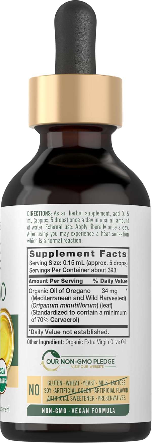Carlyle Organic Oil of Oregano Liquid Drops - 2 fl oz - 1 Year Supply | Vegan Herbal Supplement | Non-GMO, Gluten Free - Image 2