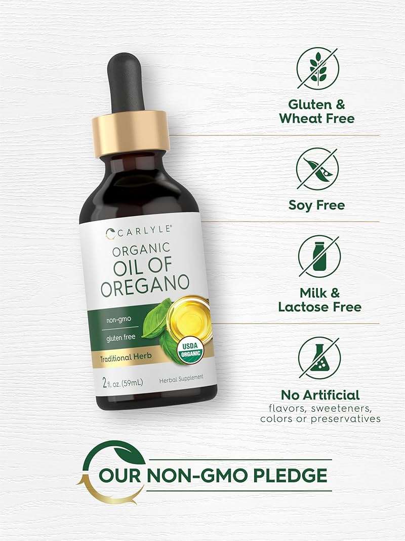 Carlyle Organic Oil of Oregano Liquid Drops - 2 fl oz - 1 Year Supply | Vegan Herbal Supplement | Non-GMO, Gluten Free - Image 5