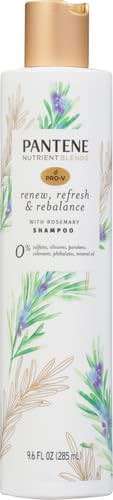 Pantene Sulfate Free Shampoo, Detangling Shampoo with Rosemary, Color Safe, 9.6 oz - Image 1