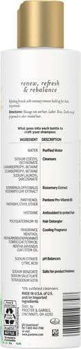 Pantene Sulfate Free Shampoo, Detangling Shampoo with Rosemary, Color Safe, 9.6 oz - Image 3