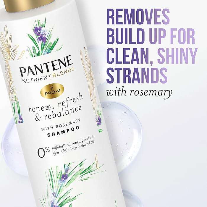Pantene Sulfate Free Shampoo, Detangling Shampoo with Rosemary, Color Safe, 9.6 oz - Image 7