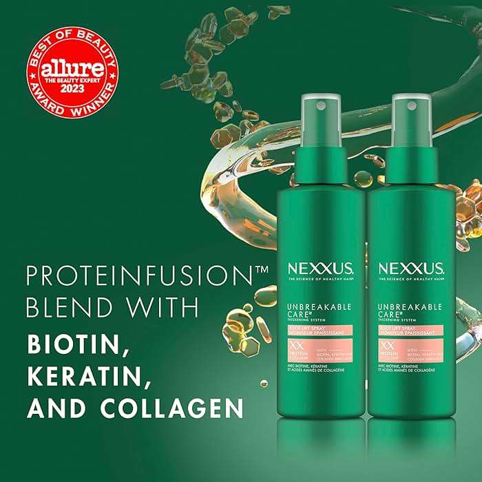 Nexxus Root Lift Thickening Spray Unbreakable Care with ProteinFusion Blend of Biotin, Keratin & Collagen Amino Acids, 6 oz - Image 3